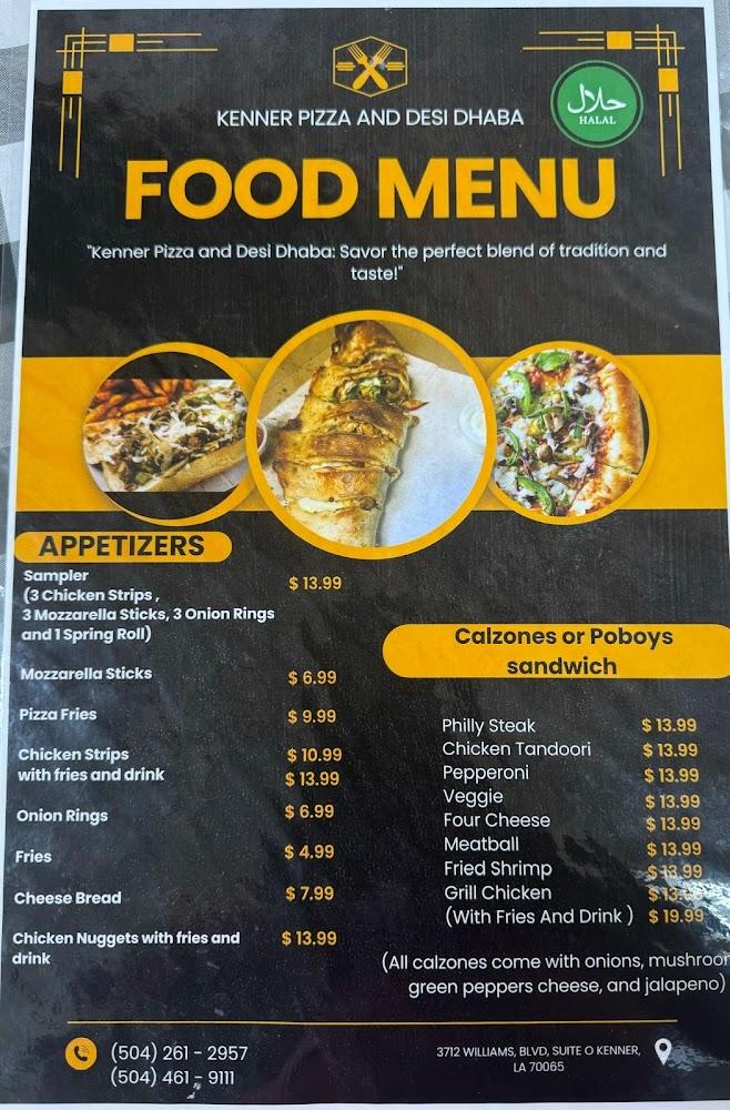 KENNER PIZZA & Desi Kitchen Menu image 3
